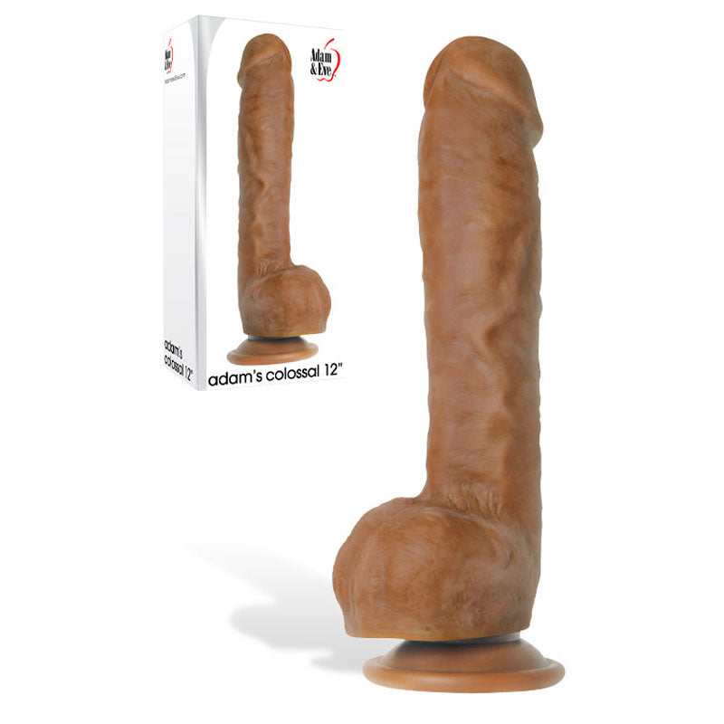 Adam & Eve Adam's Colossal 12 Inch Dong - Brown