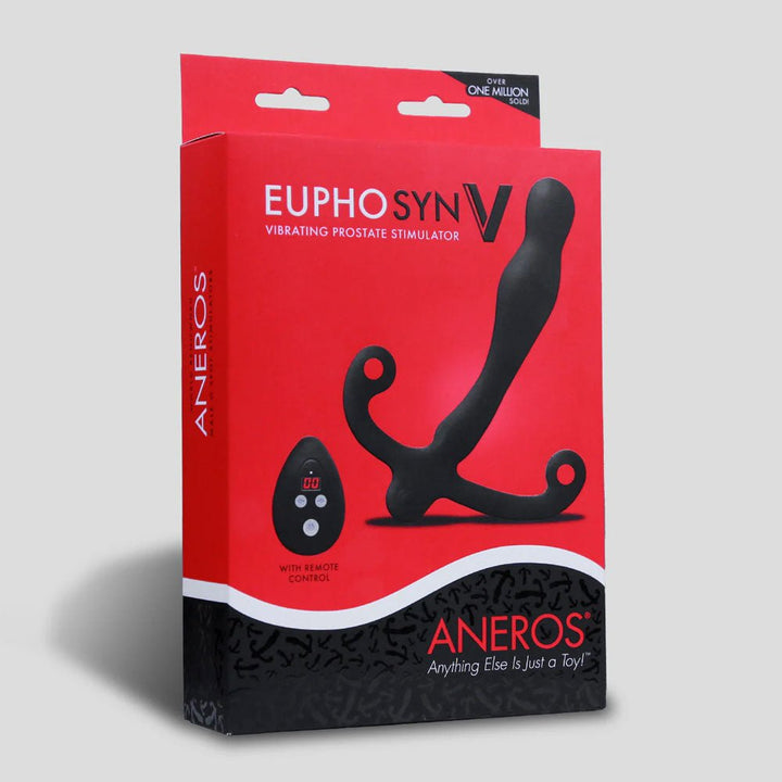 Aneros Eupho Syn V Vibrating Prostate Massager with Remote - Black