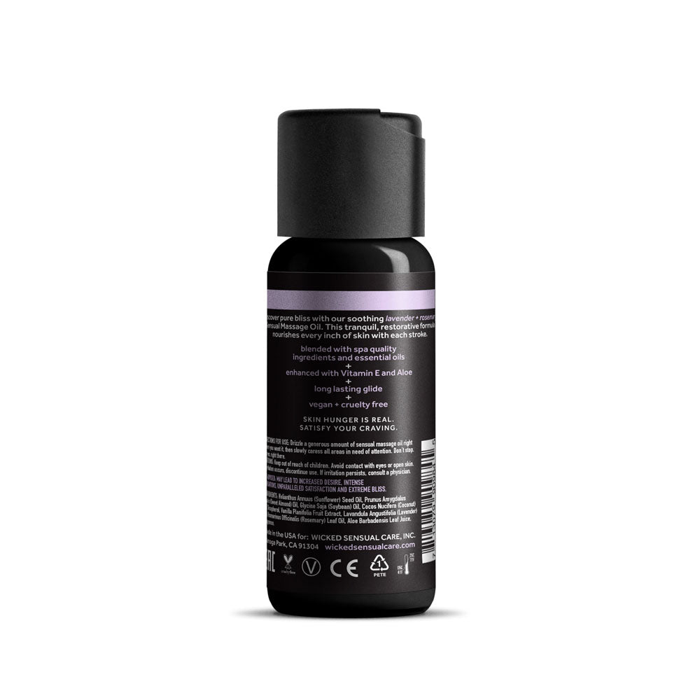 Wicked Sensual Massage Oil - Lavender + Rosemary - 120ml