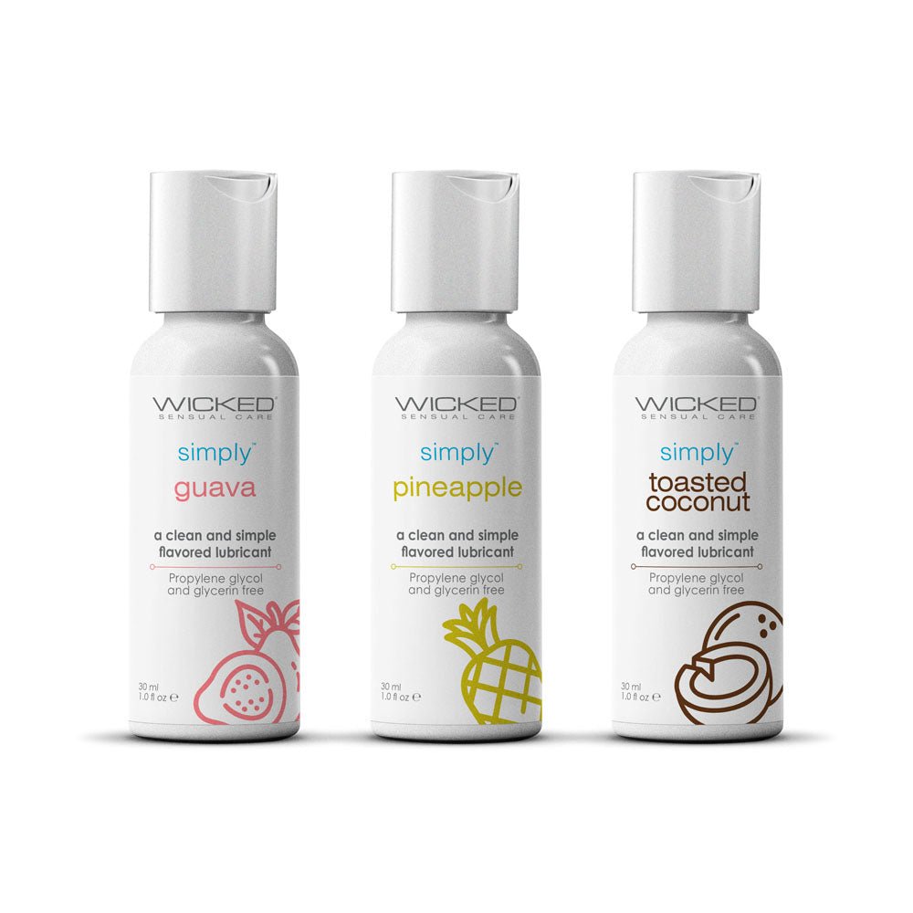 Wicked Simply Tropical Trio - Flavoured Water Based Lube - Set of 3