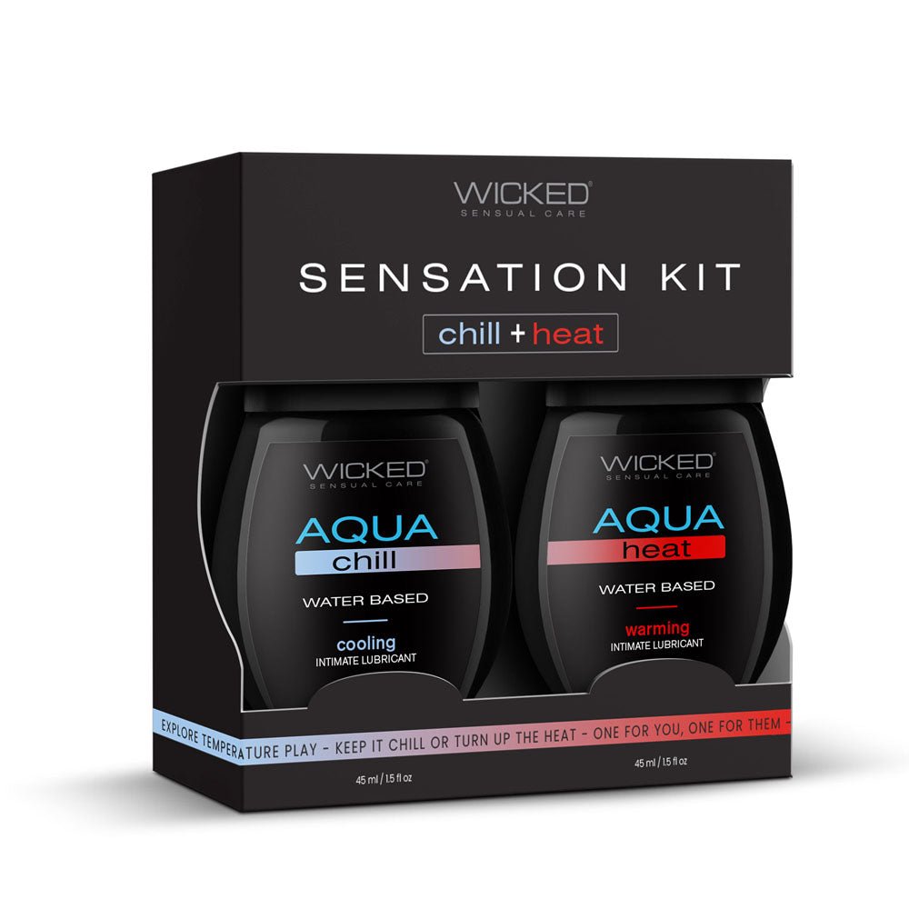 Wicked Sensation Kit - Warming & Cooling Water Based Lubricants - 2 Pack