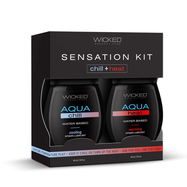 Wicked Sensation Kit - Warming & Cooling Water Based Lubricants - 2 Pack