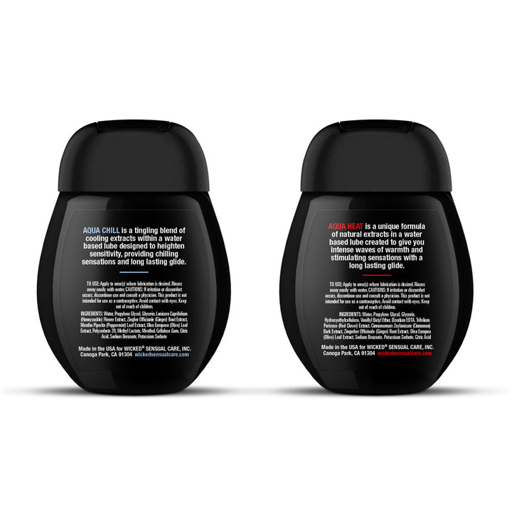 Wicked Sensation Kit - Warming & Cooling Water Based Lubricants - 2 Pack