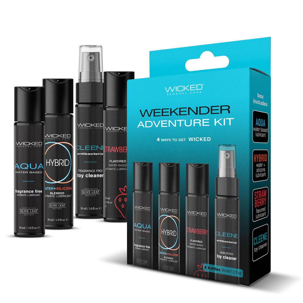 Wicked Weekender Adventure Kit - Mixed Lubricants & Cleaner 30ml - 4 Pack
