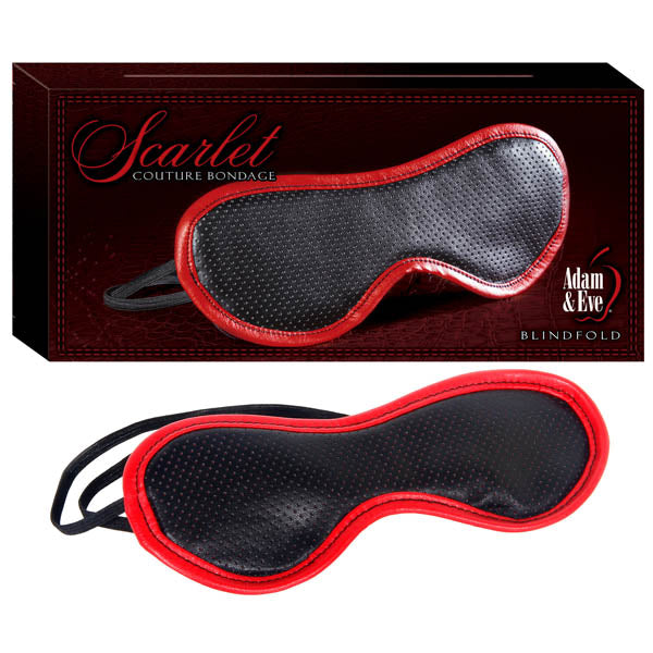 Adam & Eve Scarlet Couture Blindfold - Black/Red