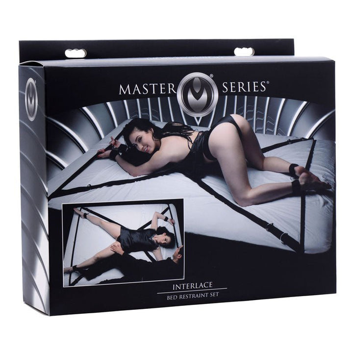 Master Series Interlace Bed Restraint Set - Black