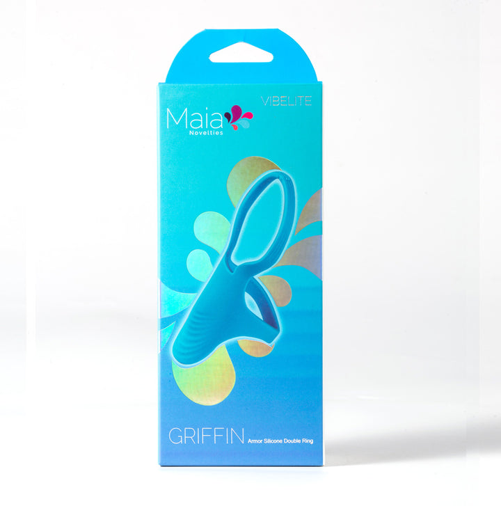 Maia Griffin Silicone Cock Ring - Blue