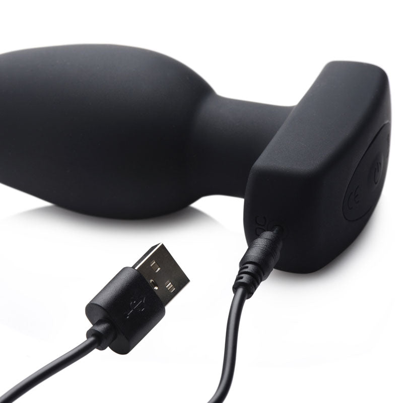 Ass Thumpers The Taper - Vibrating Butt Plug with Remote Control -Black