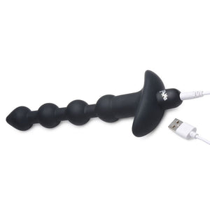 Bang! Vibrating Anal Beads with Wireless Remote - Black
