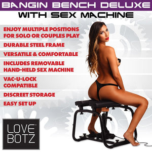 LoveBotz Bangin Bench Deluxe with Sex Machine