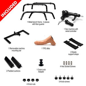 LoveBotz Bangin Bench Deluxe with Sex Machine