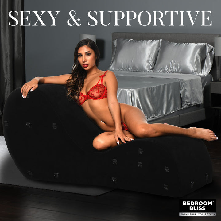 Bedroom Bliss Bondage Love Couch - Black