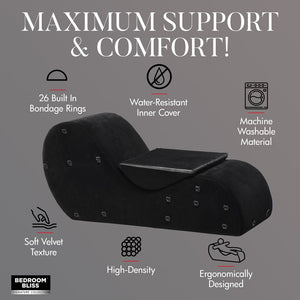 Bedroom Bliss Bondage Love Couch - Black