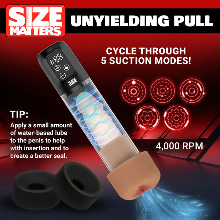 Size Matters Sucking Penis Pump - Clear