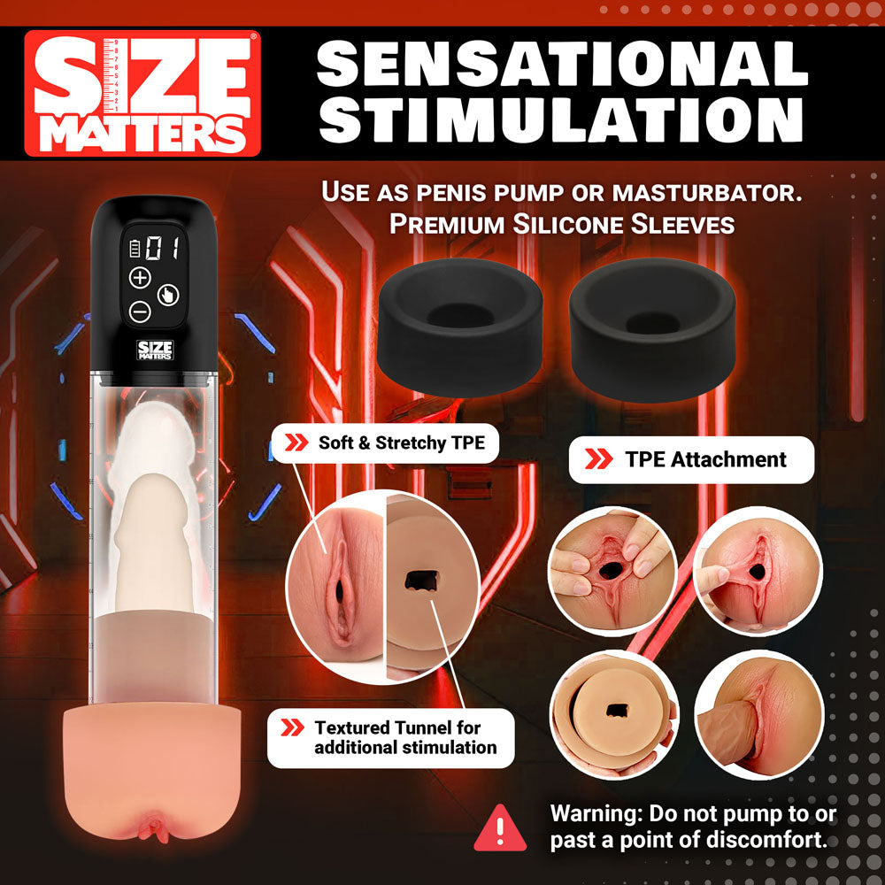 Size Matters Sucking Penis Pump - Clear