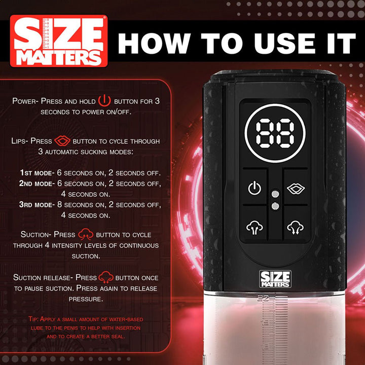 Size Matters Sucking Penis Pump - Clear