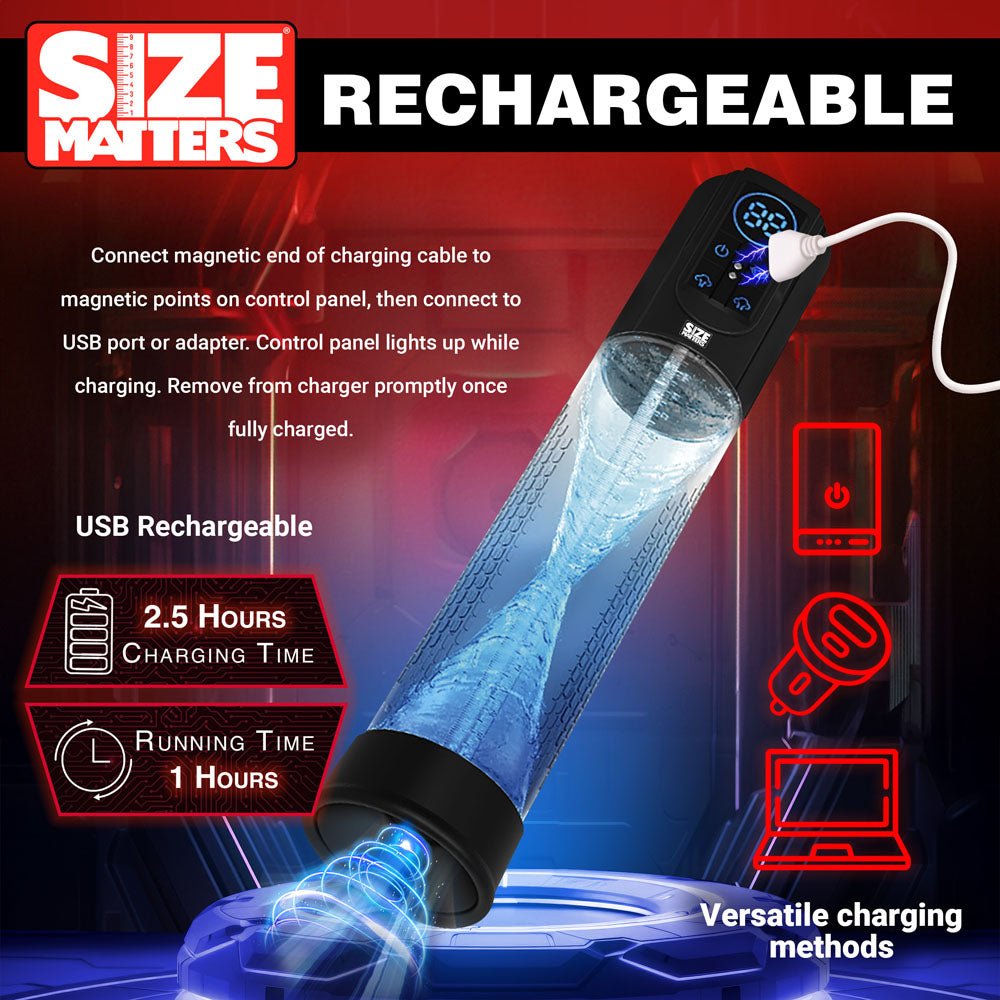 Size Matters Sucking Penis Pump - Clear