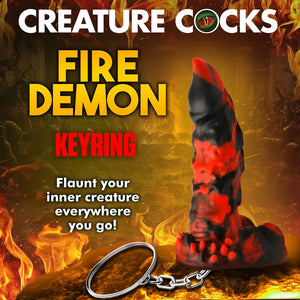 Creature Cocks Fire Demon Keychain 