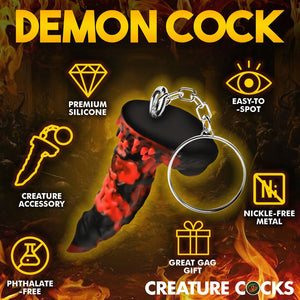 Creature Cocks Fire Demon Keychain 