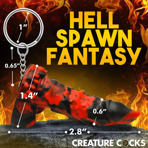Creature Cocks Fire Demon Keychain 