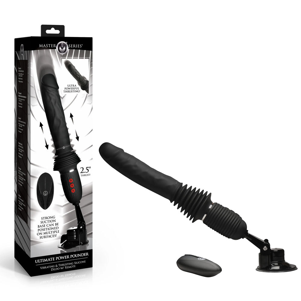 Master Series Ultimate Power Pounder Thrusting Vibrator - Black