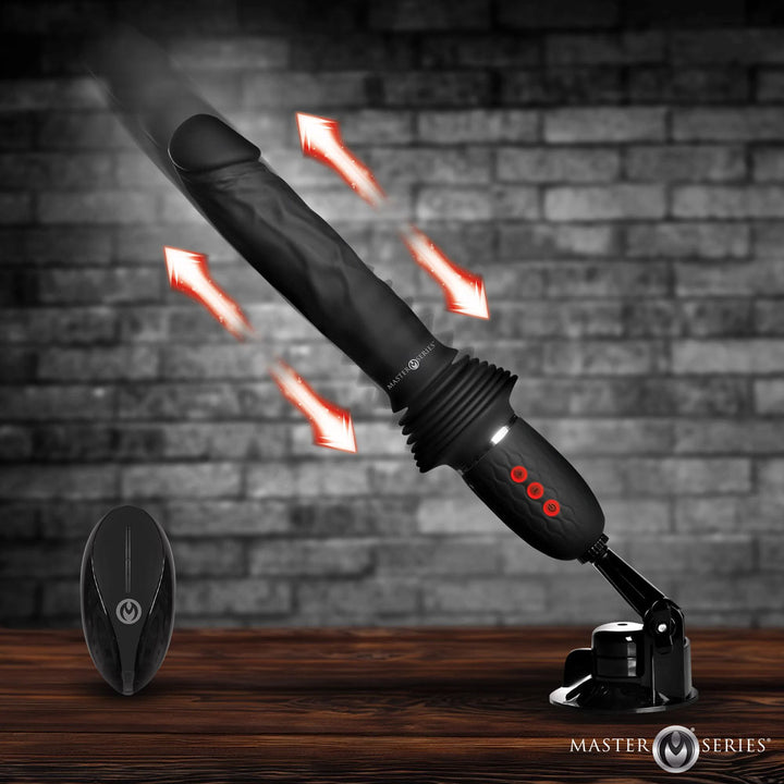 Master Series Ultimate Power Pounder Thrusting Vibrator - Black