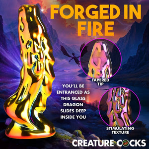 Creature Cocks Dragon Glass Fantasy Dildo - Coloured