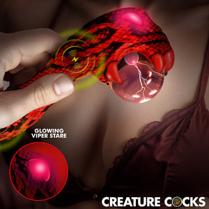 Creature Cocks Cobra - Red 7.5 Inch Fantasy Vibrator with Plasma Ball