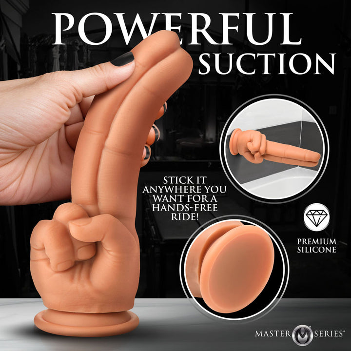 Master Series The Pleaser - Flesh 9.5 Inch Double Finger Dildo