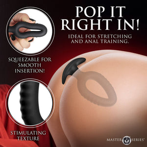 Master Series Pop Plugs - Black Anal Plug Trainer Set - Set of 3 Sizes