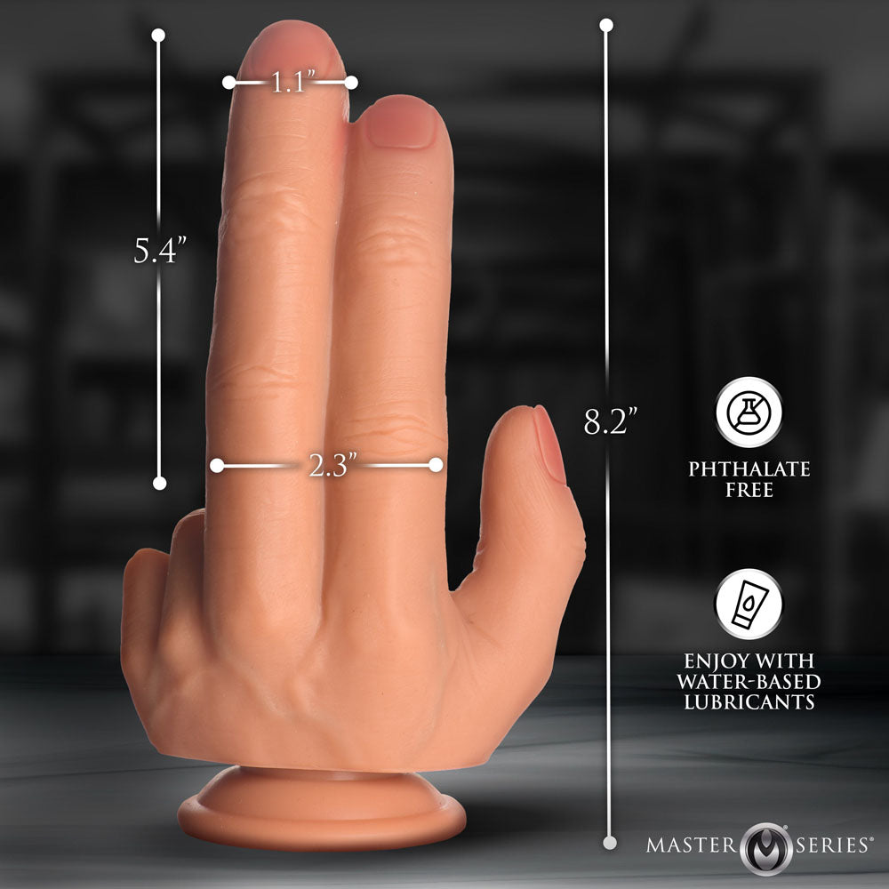 Master Series The Shocker - Flesh 8 Inch Finger Dildo