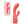 Adam & Eve Groovy Glow-Ups Curvie Rabbit Vibrator - Red