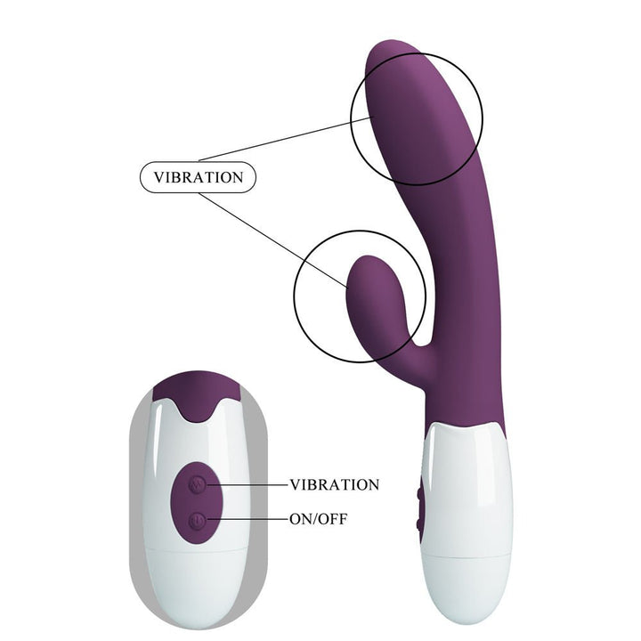 Party Up Ben Classic Rabbit Vibrator - Purple
