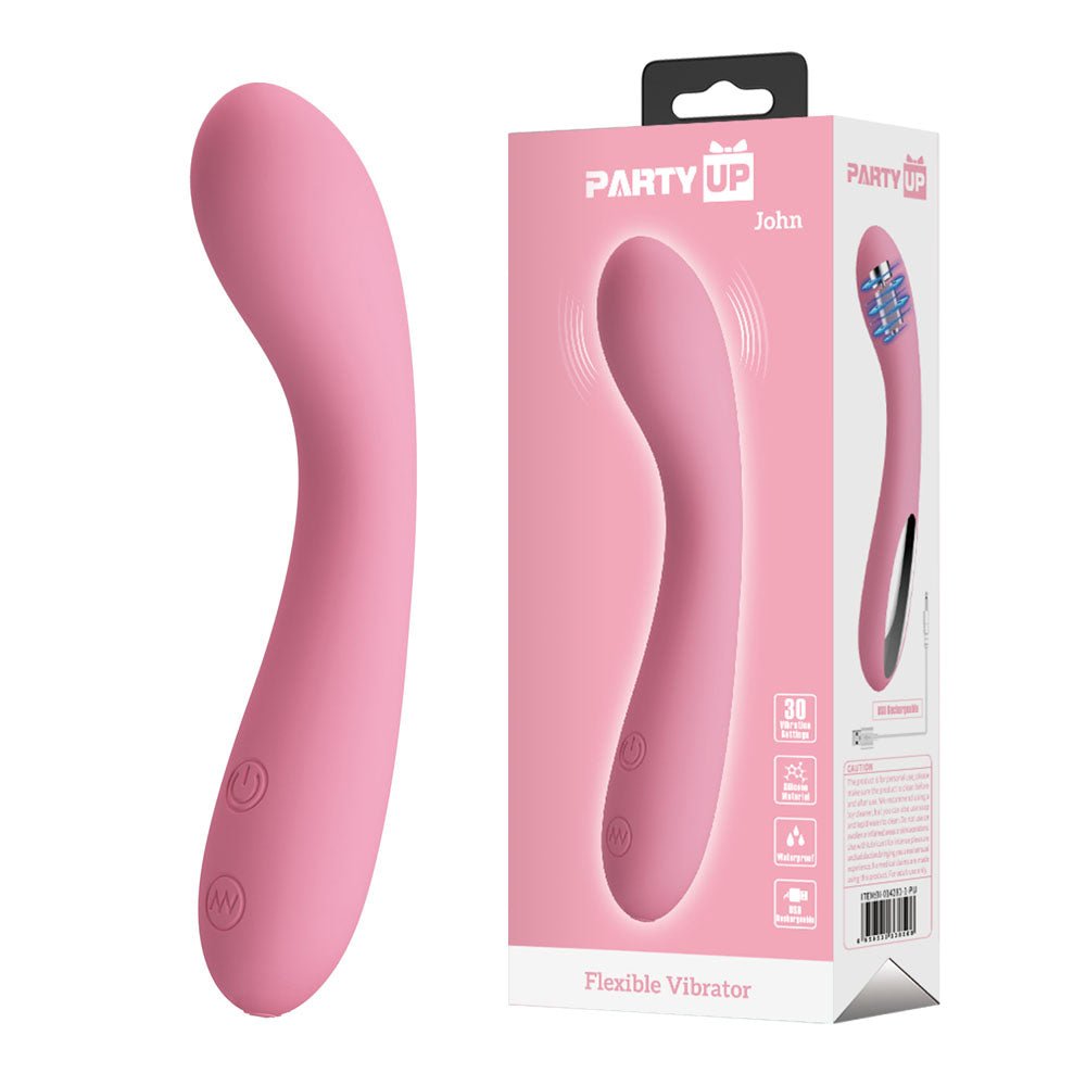 Party Up John Flexible Vibrator - Pink