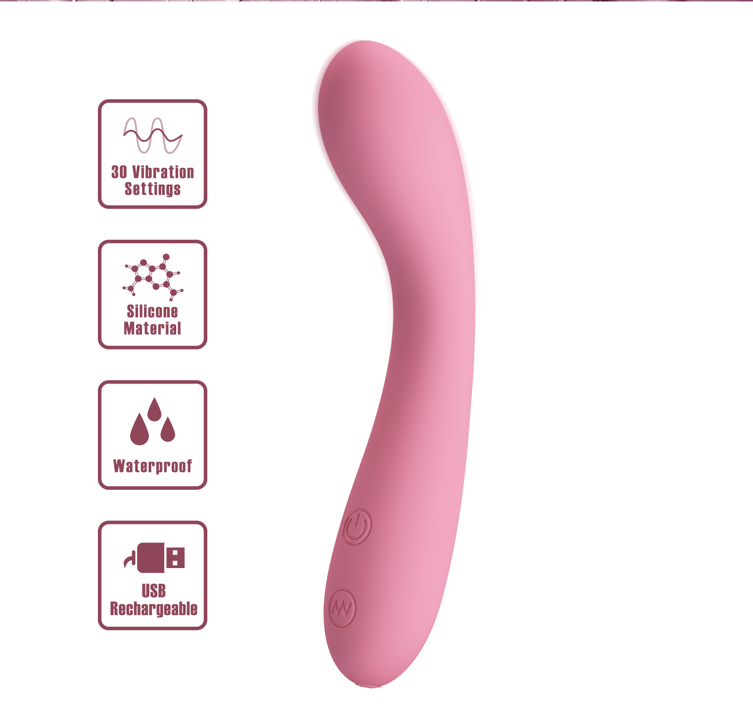 Party Up John Flexible Vibrator - Pink