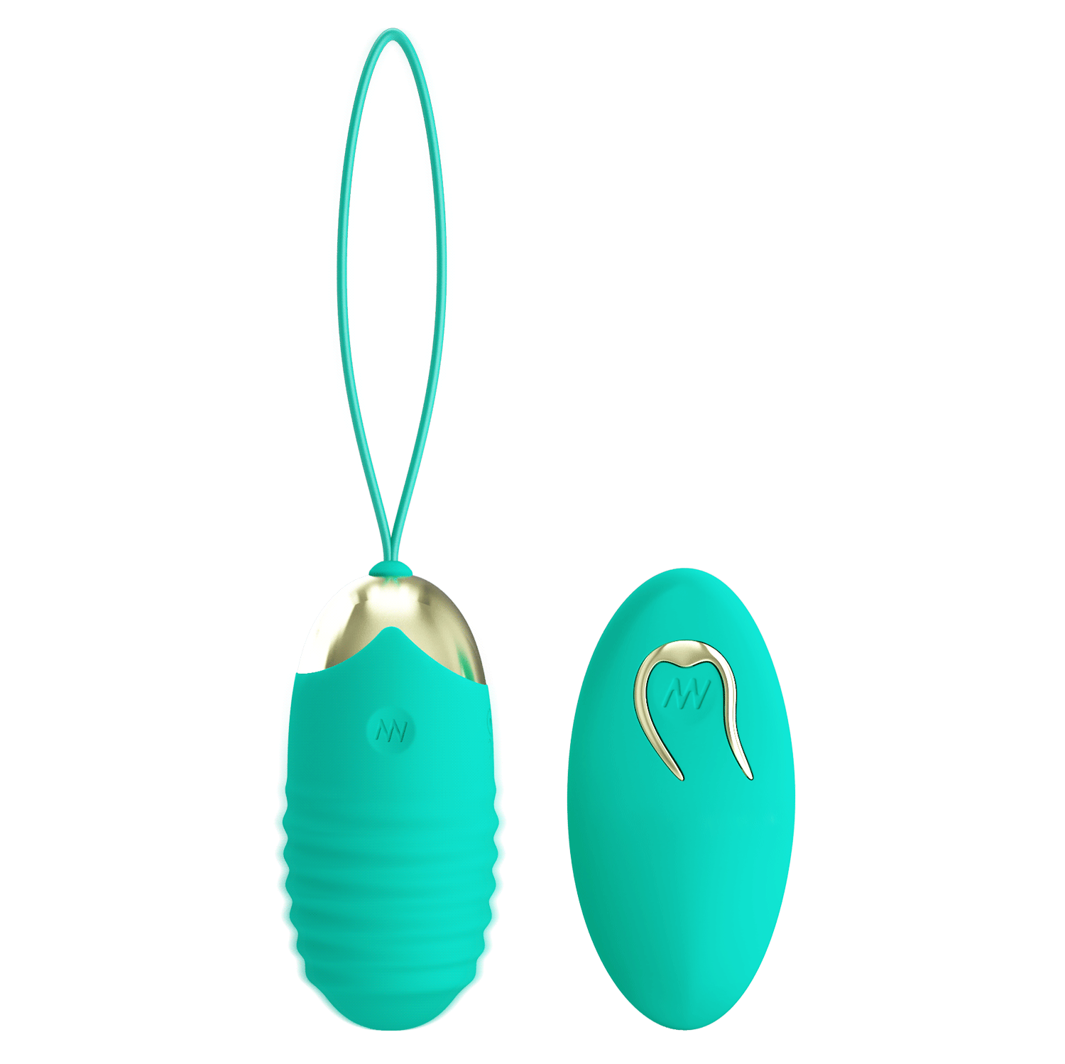 Party Up Ian Vibrating Egg with Remote Control - Teal