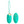Party Up Ian Vibrating Egg with Remote Control - Teal