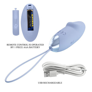 Party Up Ivan Vibrating Egg with Remote Control - Purple