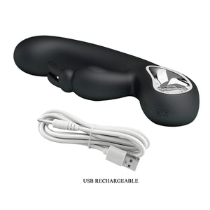 Party Up Colin Rabbit Vibrator - Black