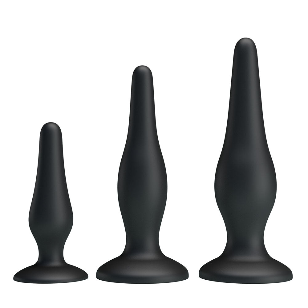 Party Up Jerry Butt Plug Set - Black