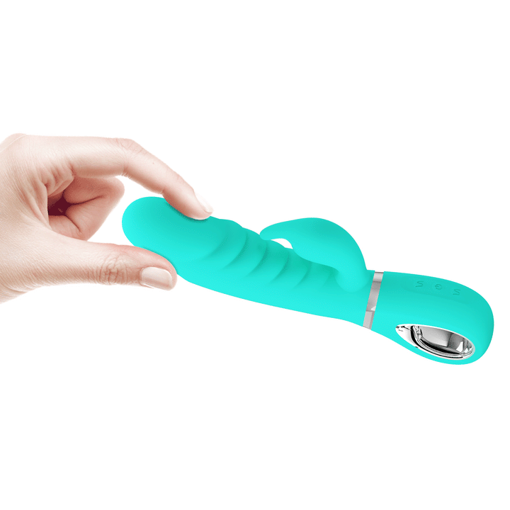 Party Up Edward Rabbit Vibrator - Teal