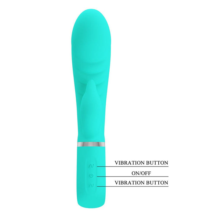 Party Up Edward Rabbit Vibrator - Teal