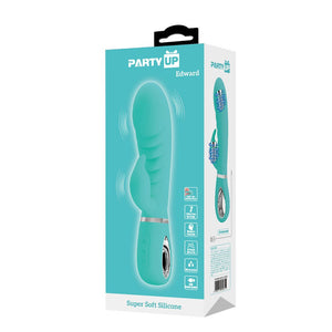 Party Up Edward Rabbit Vibrator - Teal
