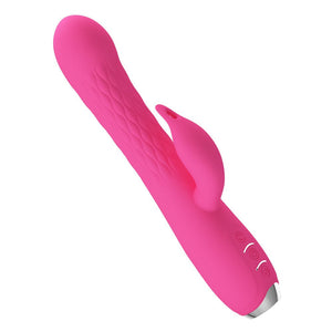 Party Up Eric Rotating Beads Rabbit Vibrator - Pink
