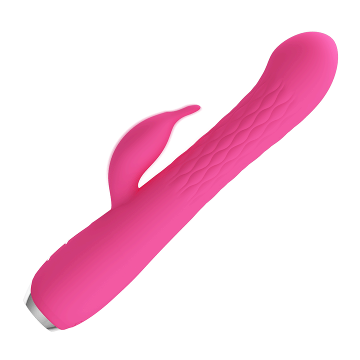 Party Up Eric Rotating Beads Rabbit Vibrator - Pink