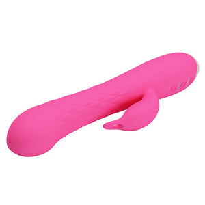 Party Up Eric Rotating Beads Rabbit Vibrator - Pink