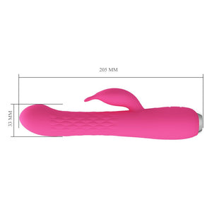 Party Up Eric Rotating Beads Rabbit Vibrator - Pink