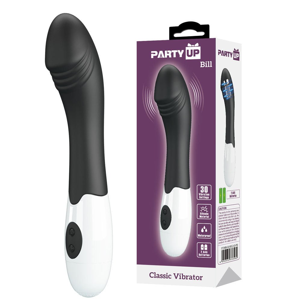Party Up Bill Classic Vibrator - Black