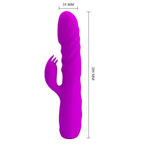 Party Up Bob Thrusting Rabbit Vibrator - Purple