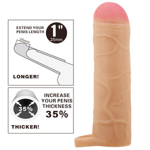 Party Up Owen 1 Inch Extender Sleeve with Ball Strap - Flesh